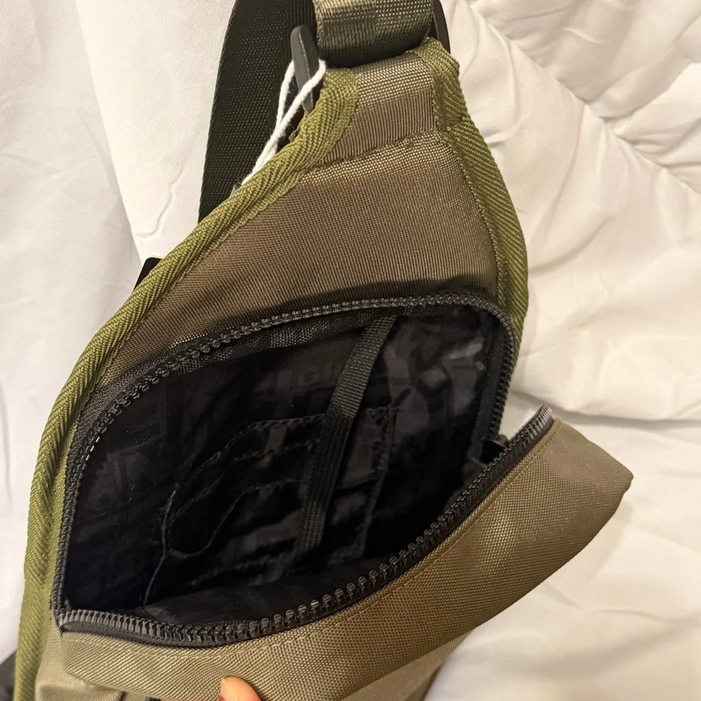 True Religion Sling Crossbody Avery Shoulder‎ Bag| Olive Color | New With Tag
